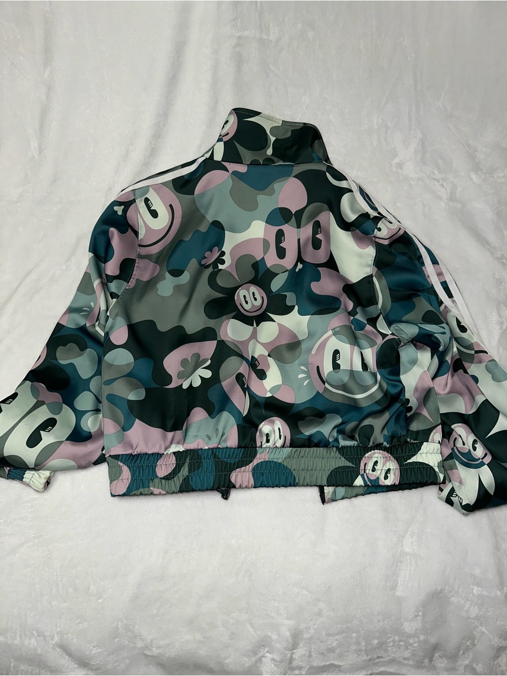 RARE ADIDAS Womens Hattie BB Track Jacket Limited Edition Happy Face. - Picture 8 of 10